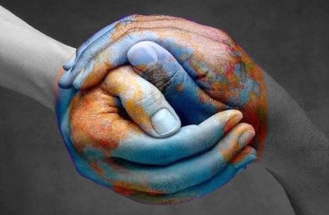 holding hands earth