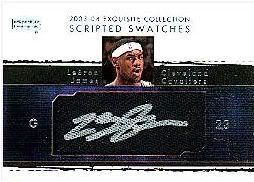 2003/04 Scripted Swatches LeBron James Auto