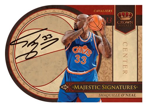 09/10 Panini Crown Royale Shaquille O'neal Majestic Auto