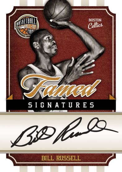 09/10 Panini Hall of Fame Bill Russell Famed Signatures