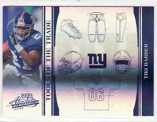 2006 Playoff Absolute Memorabilia Tools of the Trade Tiki Barber /10
