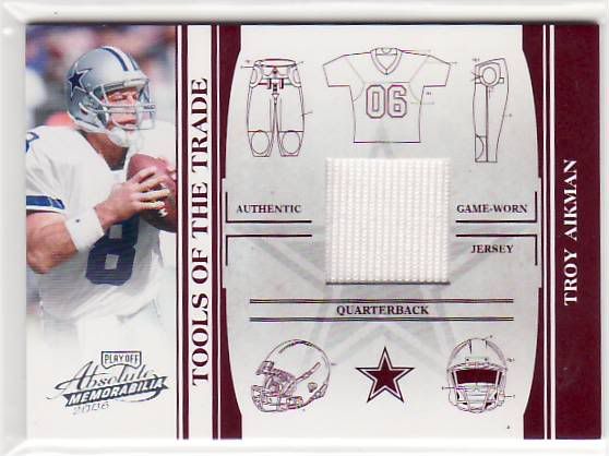Troy Aikman 2006 Playoff Absolute Memorabilia Tools of the Trade Jersey /75