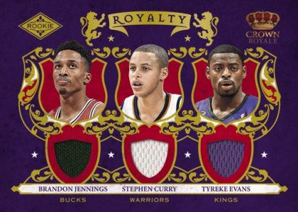 09/10 Panini Crown Royale Royalty Jennings Curry Evans