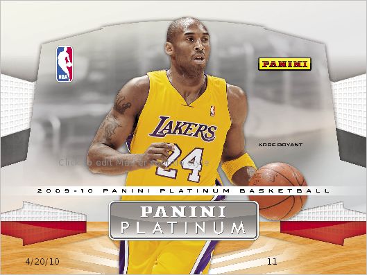 2009/10 Panini Platinum NBA Basketball Box