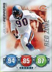 2010 Topps Attax Red Zone Julius Peppers Card