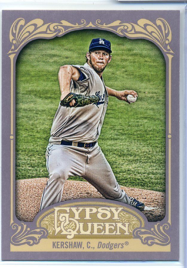 2012 Topps Gypsy Queen Clayton Kershaw Sp Variation Card