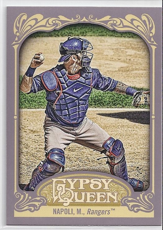 2012 Topps Gypsy Queen Mike Napoli Sp Variation Card