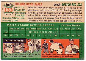 1954 Topps Baseball Davie Baker Coach