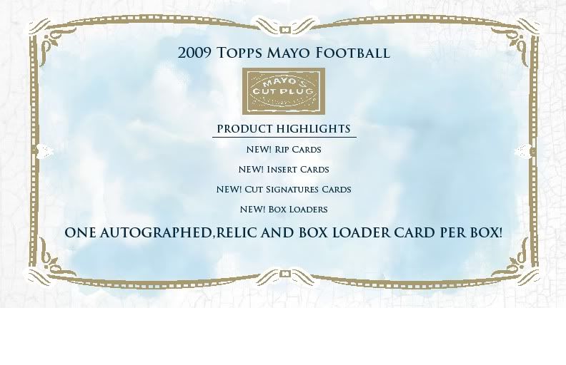 2009 Topps Mayo Football Box