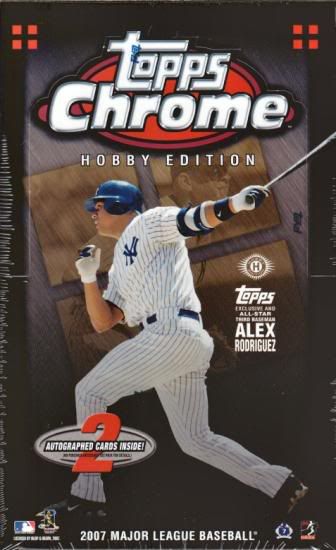 2007 Topps Chrome Baseball Box