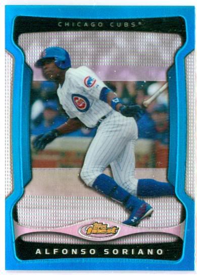 2009 Topps Finest Alfonso Soriano Blue Refractor