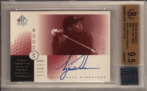 2001 Sp Authentic Tiger Woods SOTT Autograph