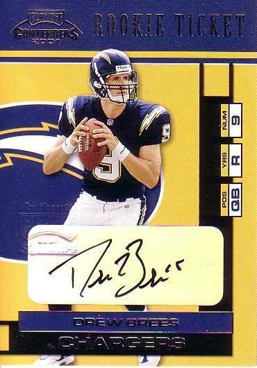 2001 Drew Brees Playoff Contenders Autograph RC