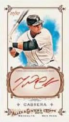 Miguel Cabrera Red Ink Topps Allen Ginter Autograph