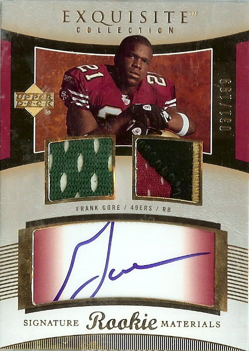 Frank Gore Exquisite Rookie RC Card