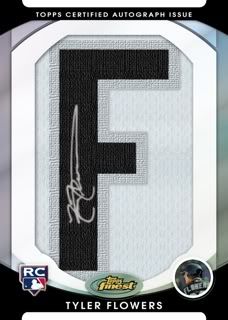 Tyler Flowers 2010 Topps Finest Letterman Auto