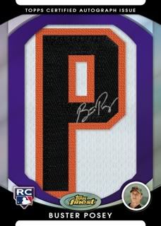 2010 Topps Finest Buster Posey Letterman Auto