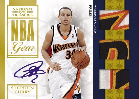 09/10 Panini National Treasures NBA Gear Stephen Curry