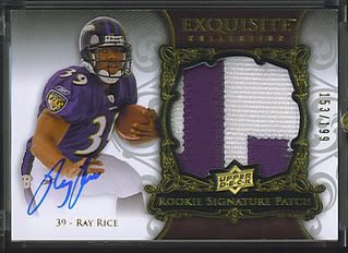 Ray Rice 2008 Exquisite Rookie RC Patch Auto