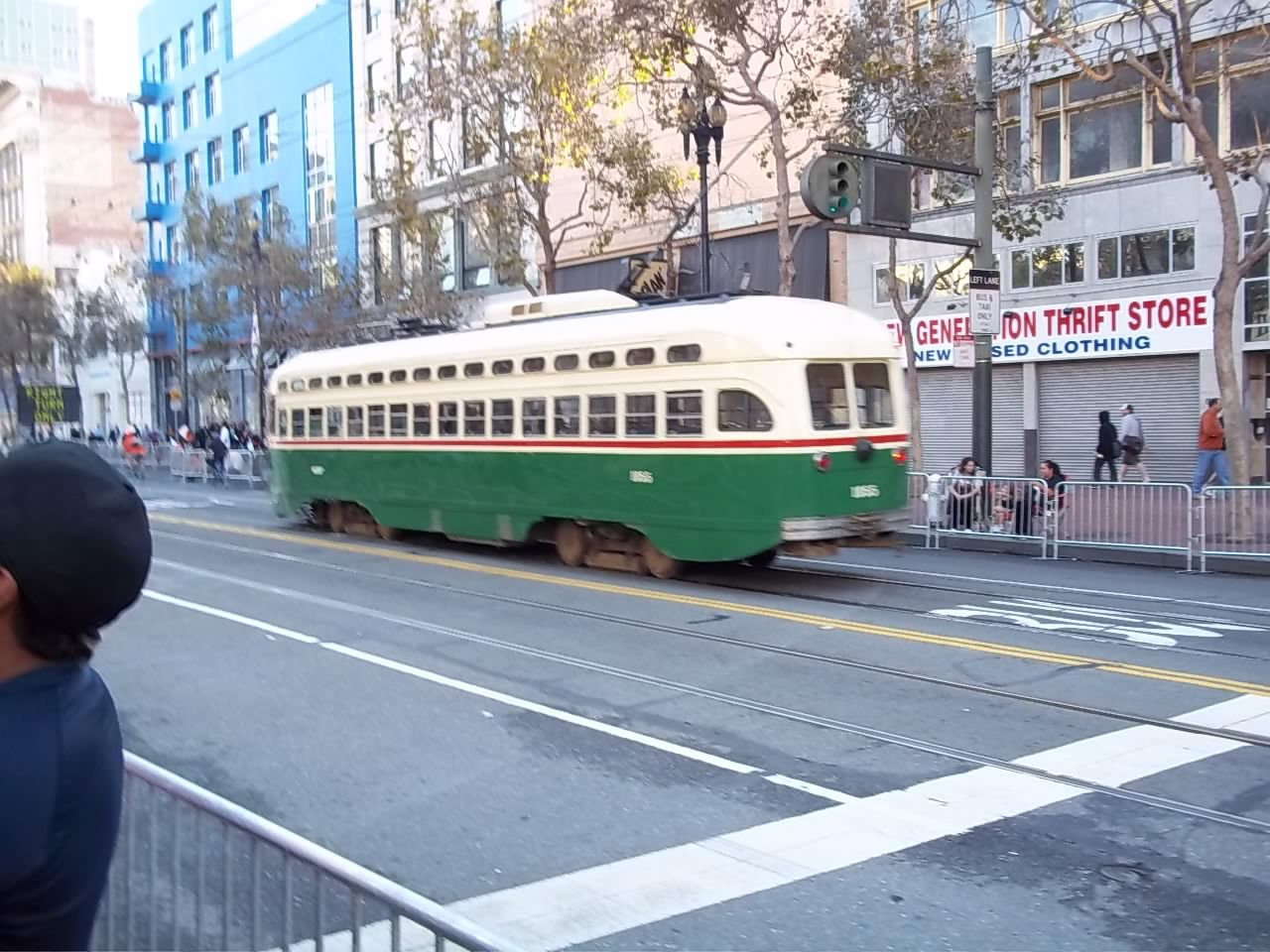 San Francisco Cable Car Before Giants Parade