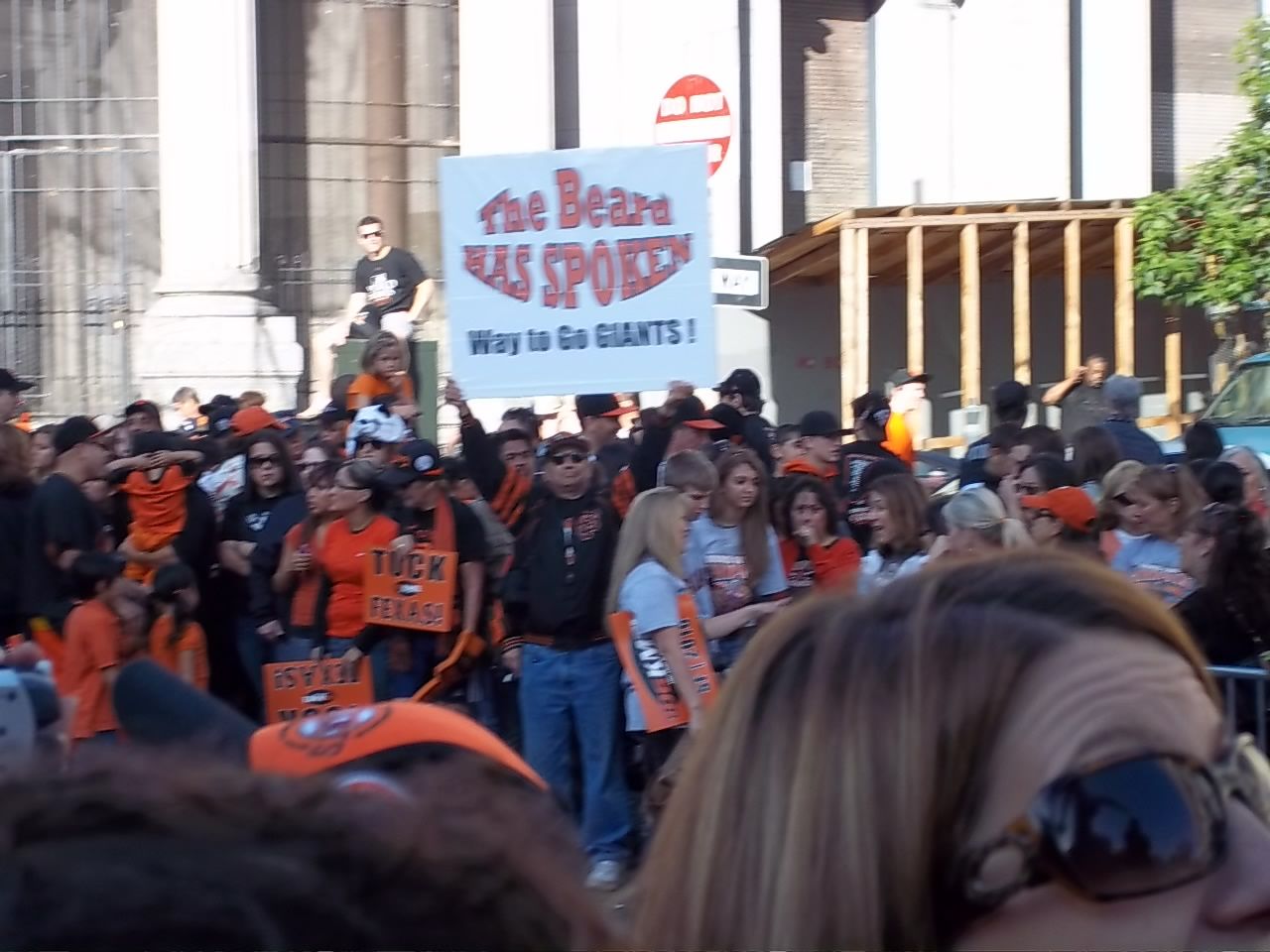 2010 SF Giants The Beard Has Spoken Sign at Parade