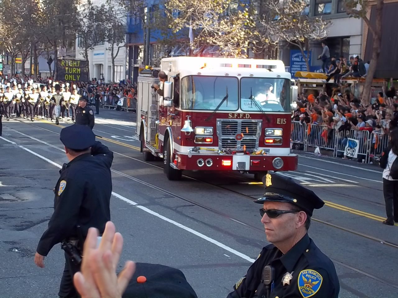 2010 San Francisco Giants Parade Fire Truck Photo