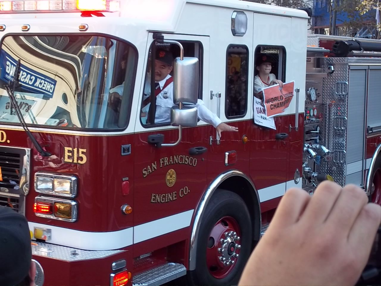 Giants World Series Parade Fire Truck