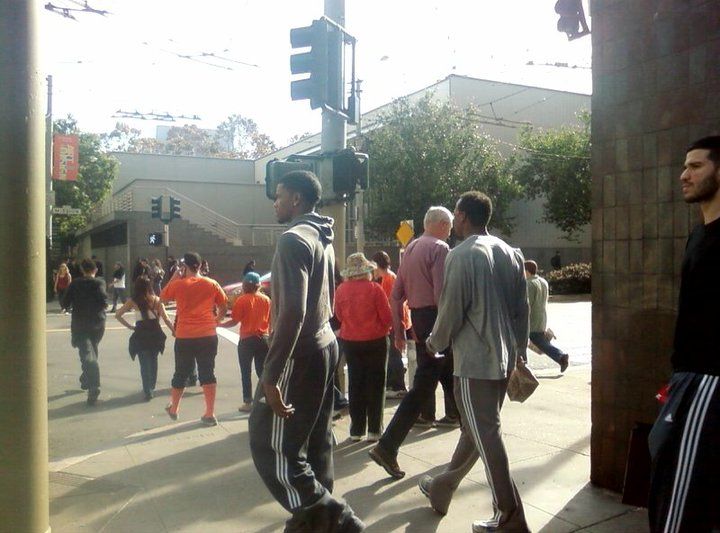 Rudy Gay in San Francisco during Giants Parade