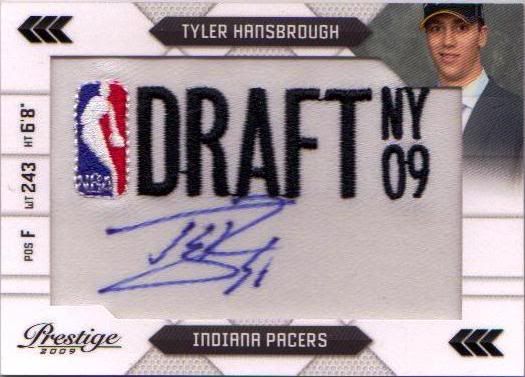 Tyler Hansbrough 2009/10 Panini Prestige RC Draft Patch