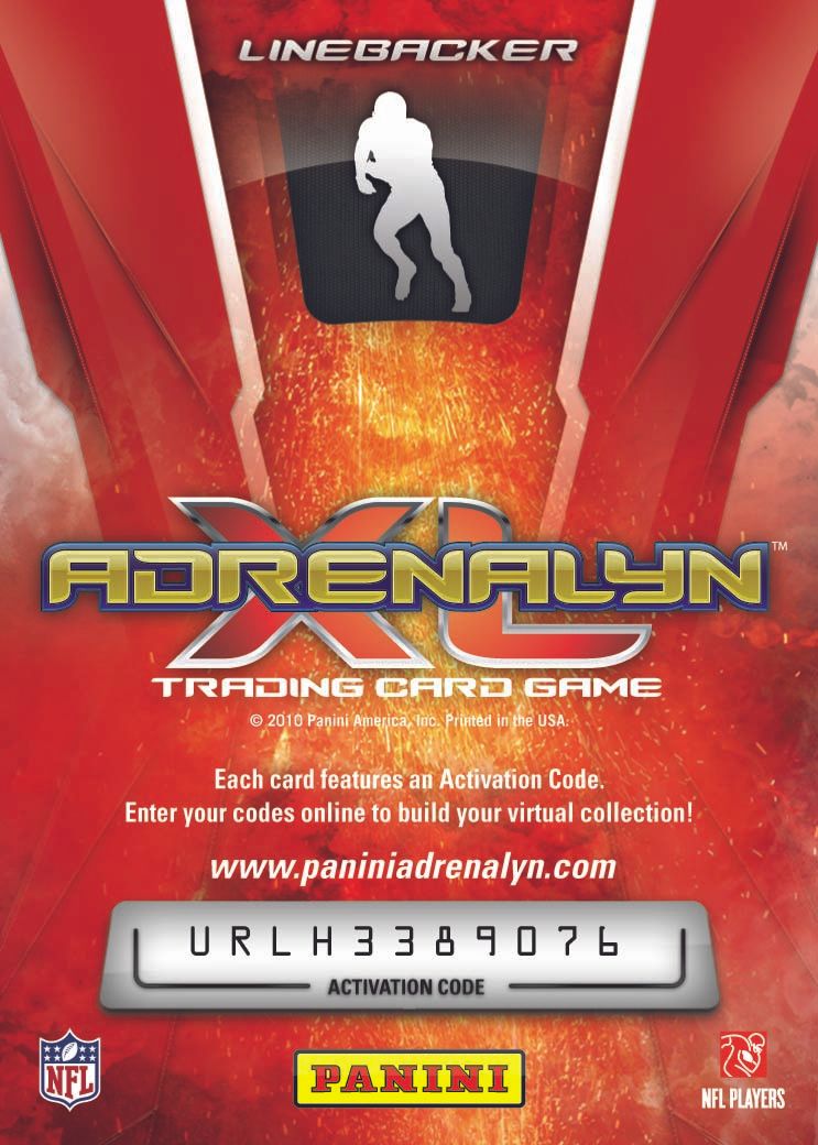 2010 Panini Adrenalyn XL Football Card Back