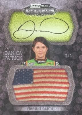 2010 Press Pass Showcase Danica Patrick Jumbo USA Auto Patch