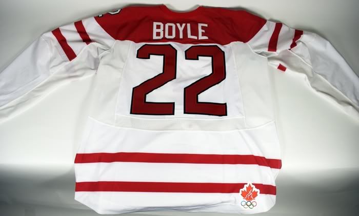 2010 Dan Boyle Canada Game Worn Hockey Jersey