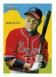 2010 Topps Chicle Baseball Babe Ruth Chipper Jones Card