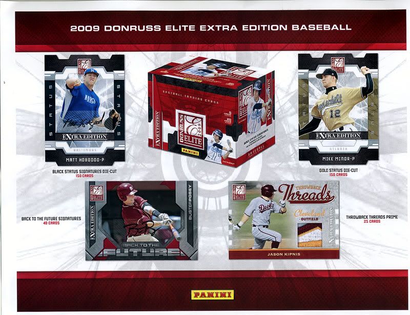 2009 Donruss Elite Extra Edition EEE Baseball Sell Sheet