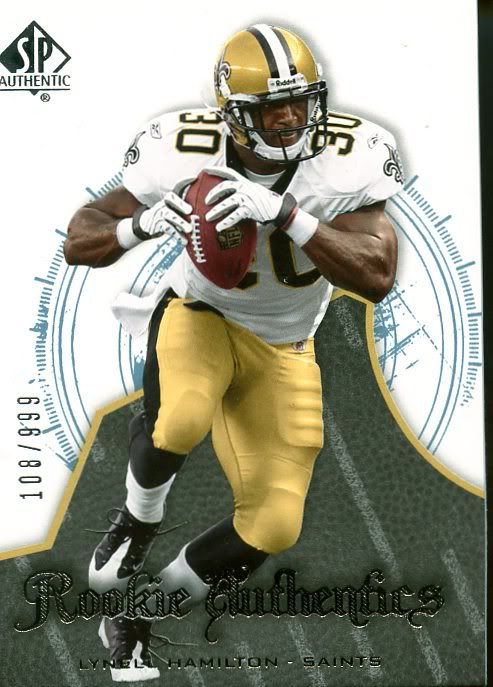Lynell Hamilton 2008 Upper Deck Sp Authentic RC /999