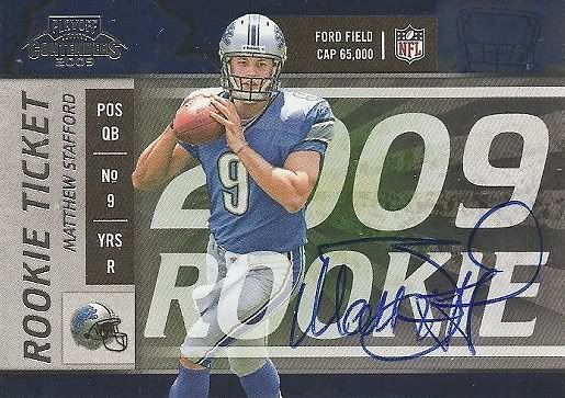 2009 Playoff Contenders Matthew Stafford Auto RC