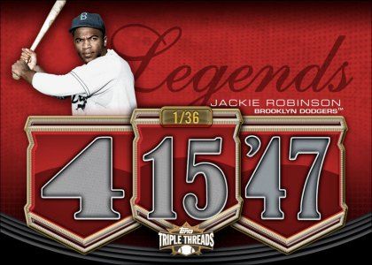 2010 Triple Threads Jackie Robinson Legends Relic