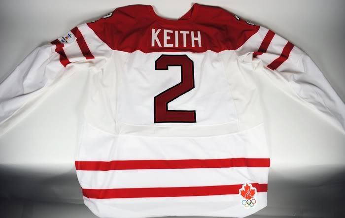 Duncan Keith 2010 Team Canada Game Used Jersey