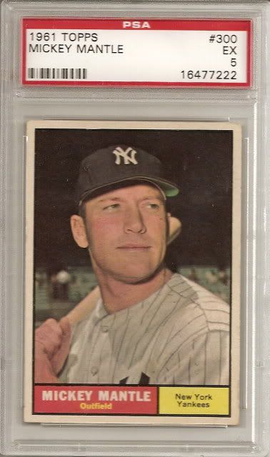 1961 Topps Mickey Mantle PSA 5