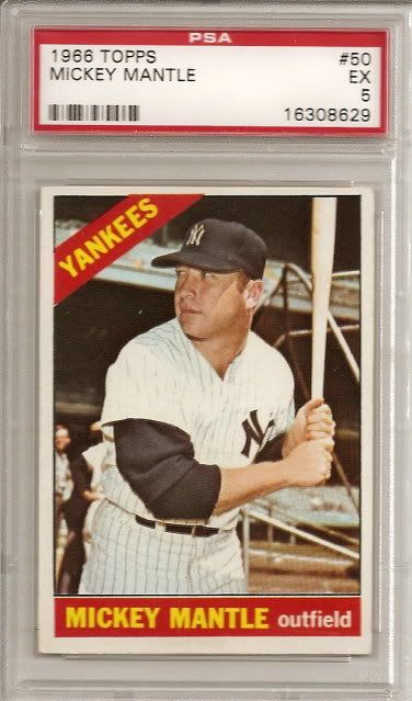 1966 Topps Mickey Mantle PSA 5