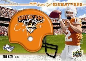 2010 UD NCAA Sweet Spot Football Colt McCoy Autograph Helmet