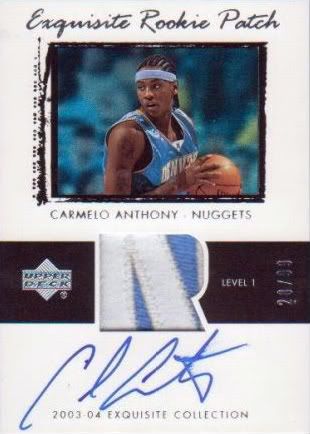 03/04 Carmelo Anthony Exquisite RC