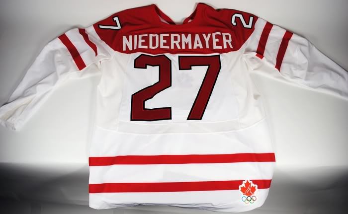 Scott Niedermayer Canada Olympic Game Used Jersey