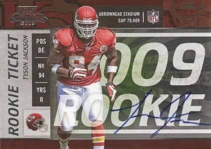 2009 Playoff Contenders Tyson Jackson Autograph RC