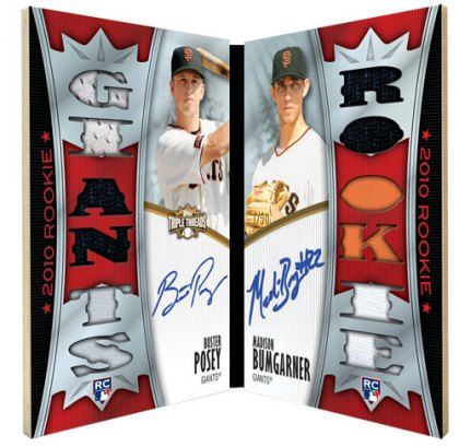2010 Triple Threads Buster Posey Madison Bumgarner Dual Auto Relic