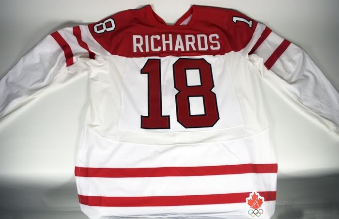 Mike Richards Olympic Game Worn Jersey