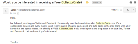 Collector Crate Email