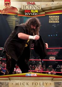 2010 TNA Icons Mick Foley Red Yellow Write
