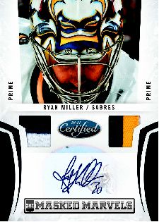2010/11 Panini Certified Masked Marvels Auto Jersey Miller