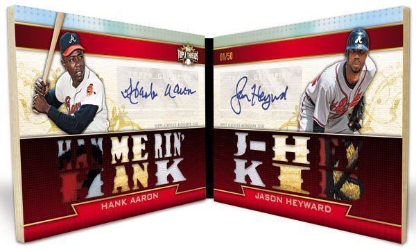 2011 Triple Threads Hank Aaron/Jason Heyward Dual Autograph 